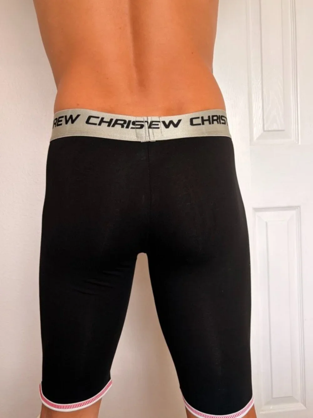 Andrew Christian Men's Long Boxer Briefs Black Large NEW